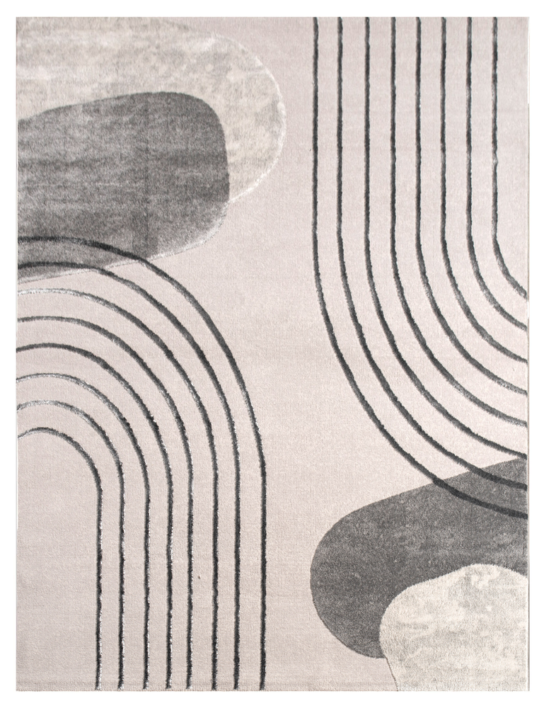 Japandi vloerkleed – Evora Grijs/Antraciet Japandi vloerkleed – Evora Grijs/Antraciet