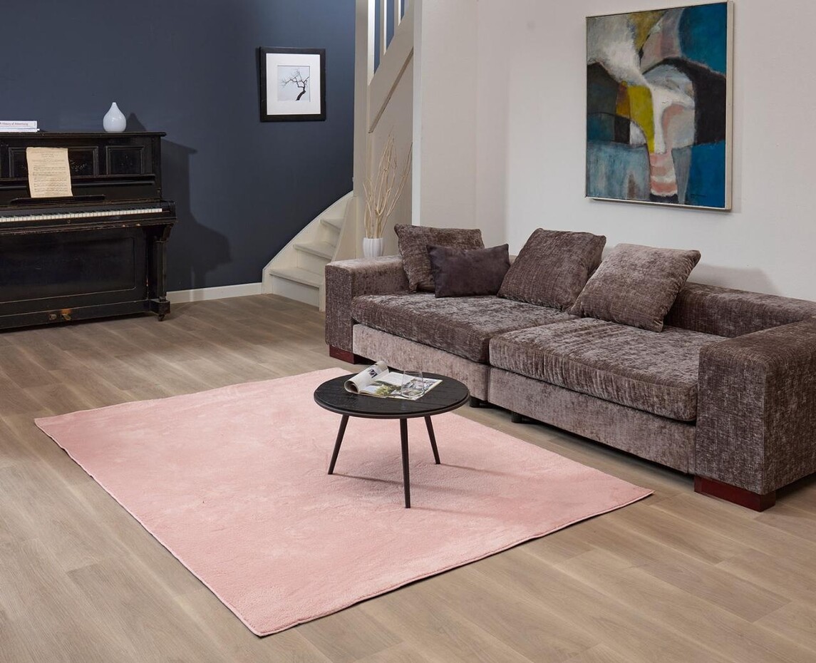 Wasbaar vloerkleed - Malaga Roze Wasbaar vloerkleed - Malaga Roze