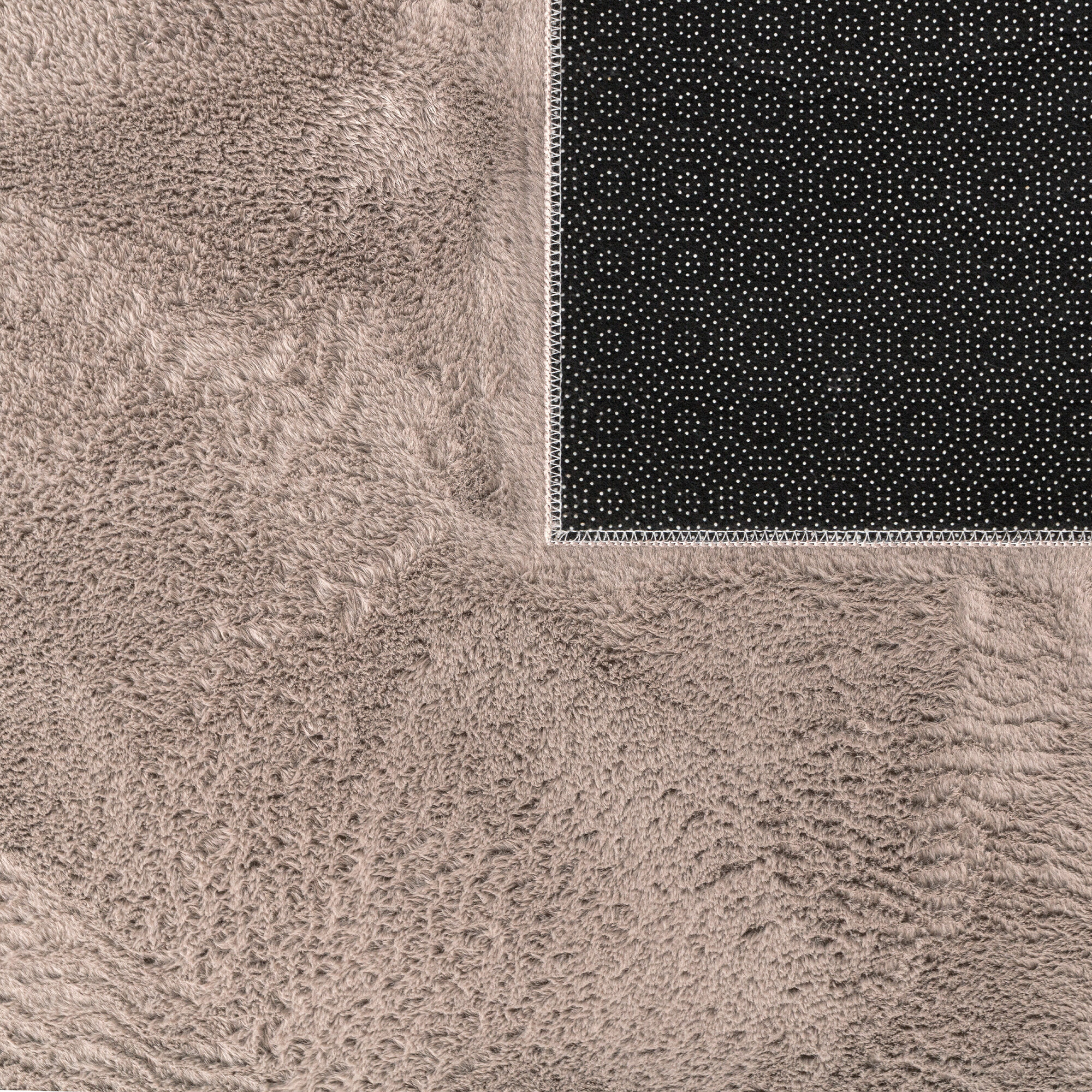 Flycarpets Wasbaar Fluffy vloerkleed - Amalfi - Antraciet 200x290 cm - Tapijt - Voor binnen - Woonkamer - Slaapkamer