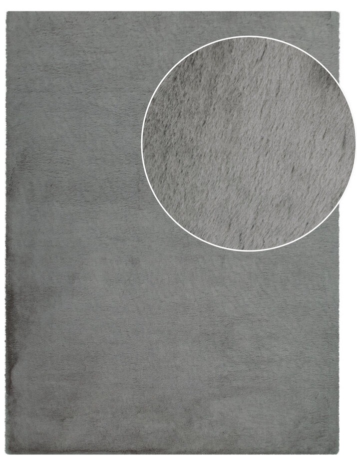 Laagpolig fluffy vloerkleed - Amalfi Antraciet