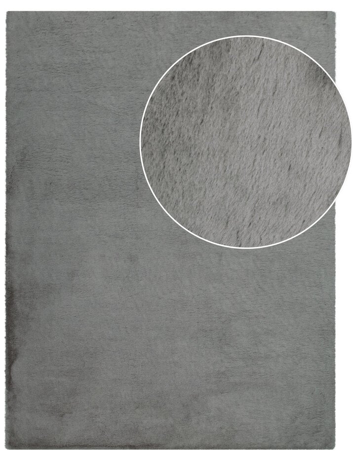 Wasbaar fluffy vloerkleed - Amalfi Antraciet Wasbaar fluffy vloerkleed - Amalfi Antraciet