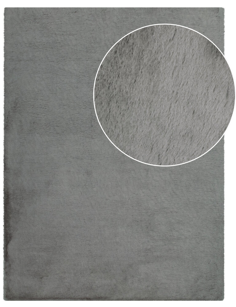 Wasbaar fluffy vloerkleed - Amalfi Antraciet Wasbaar fluffy vloerkleed - Amalfi Antraciet