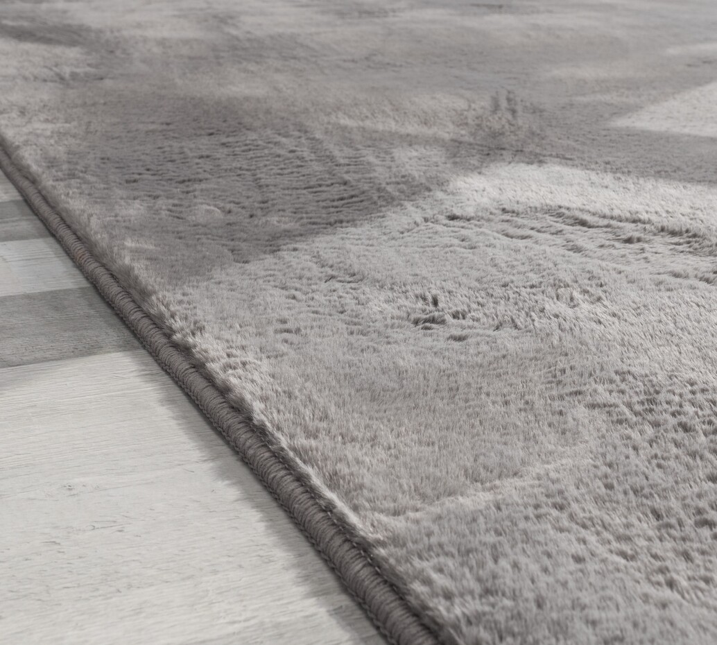 Wasbaar fluffy vloerkleed - Amalfi Antraciet Wasbaar fluffy vloerkleed - Amalfi Antraciet