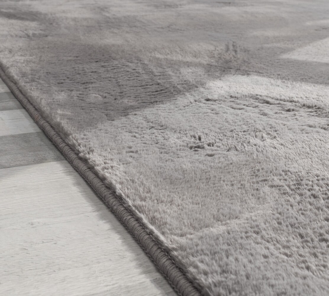 Laagpolig fluffy vloerkleed - Amalfi Antraciet