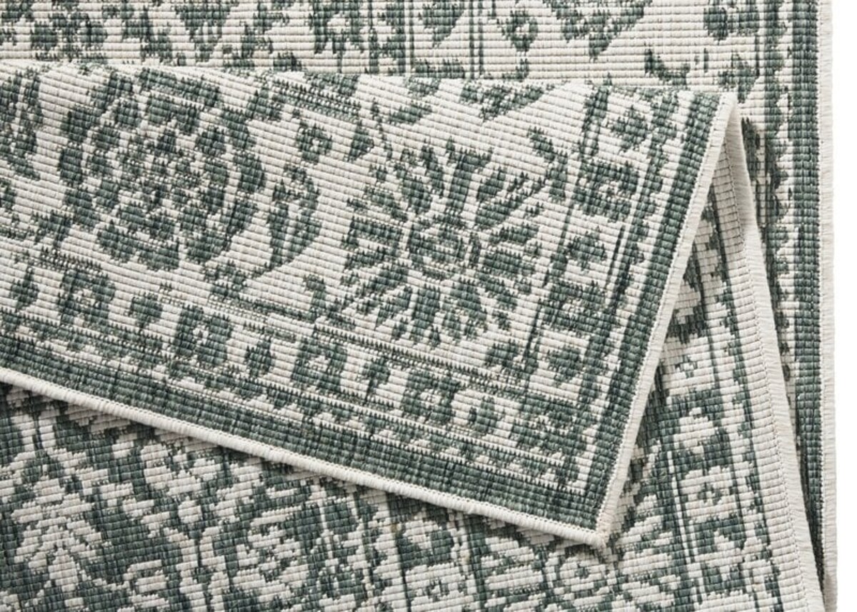 Binnen & Buiten vloerkleed - Curacao Groen/Crème Omkeerbaar