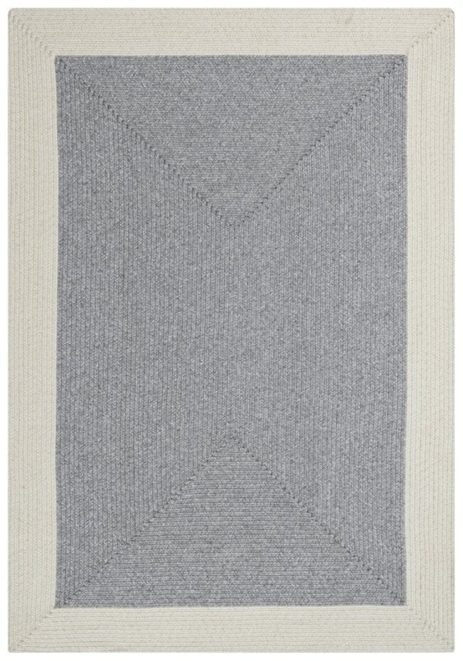 Rond Binnen- En Buitenkleed - Trenzado Grijs/Crème Rond Binnen- En Buitenkleed - Trenzado Grijs/Crème