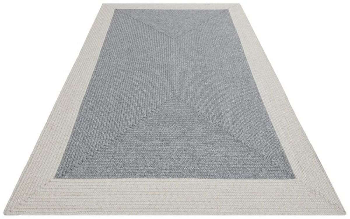 Rond Binnen- En Buitenkleed - Trenzado Grijs/Crème Rond Binnen- En Buitenkleed - Trenzado Grijs/Crème