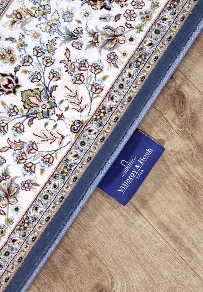 Villeroy & Boch - Klassiek Laagpolig vloerkleed - Etienne - Lichtblauw / Crème