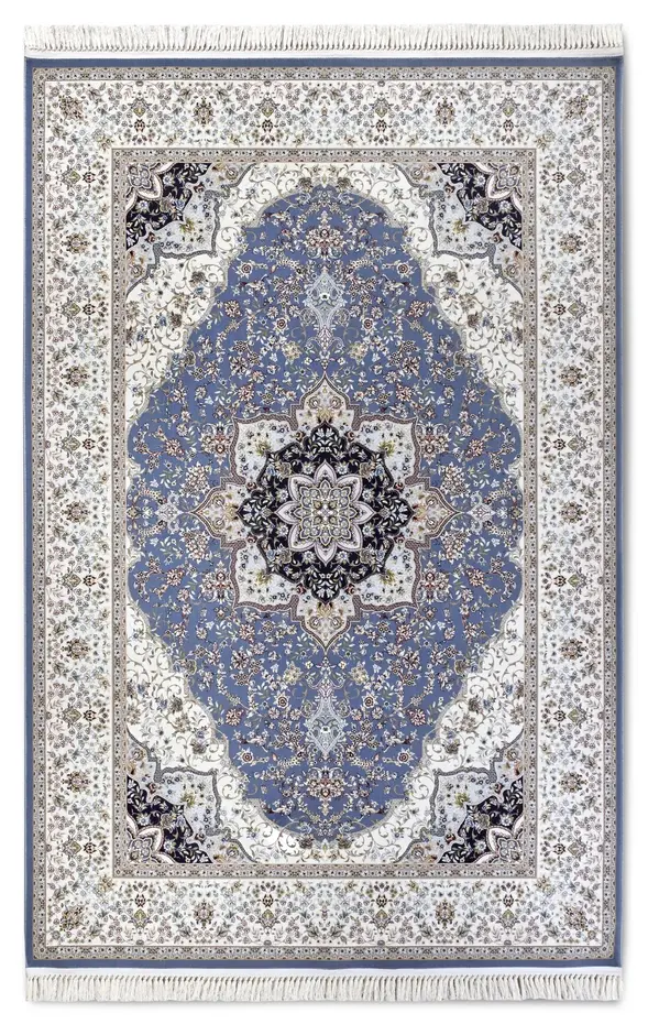 Villeroy & Boch - Klassiek Laagpolig vloerkleed - Etienne - Lichtblauw / Crème