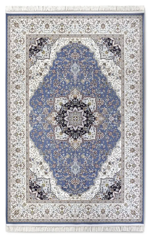 Villeroy & Boch - Klassiek Laagpolig vloerkleed - Etienne - Lichtblauw / Crème Villeroy & Boch - Klassiek Laagpolig vloerkleed - Etienne - Lichtblauw / Crème