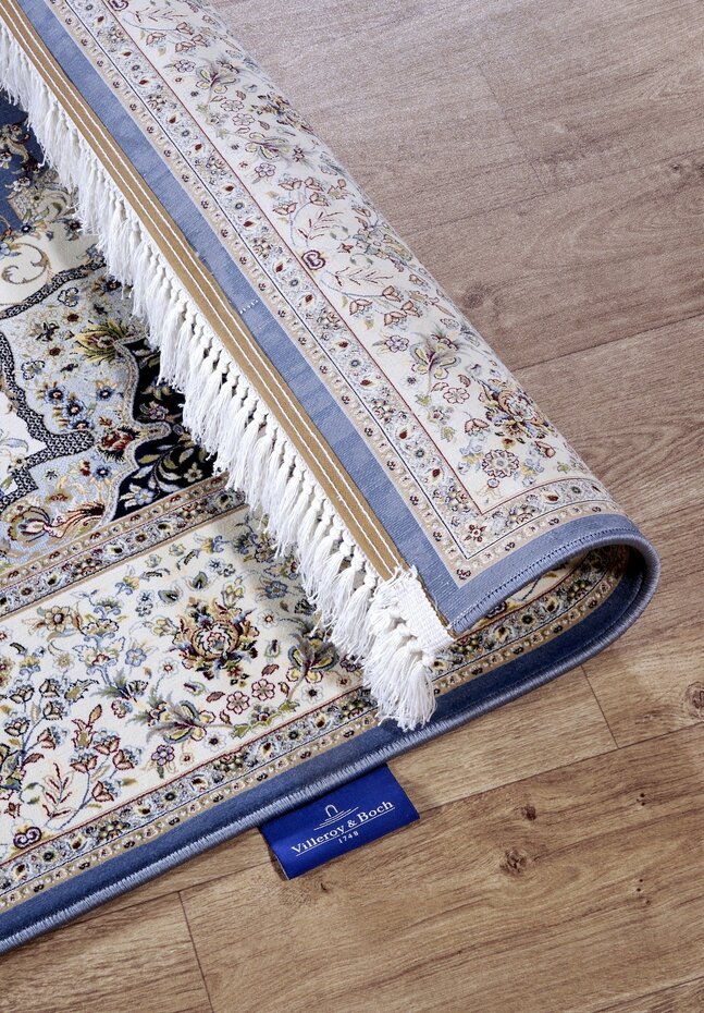 Villeroy & Boch - Klassiek Laagpolig vloerkleed - Etienne - Lichtblauw / Crème