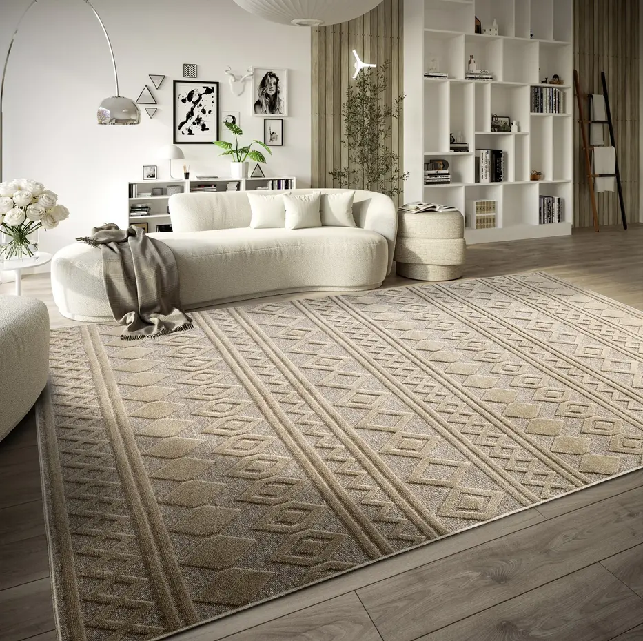 Villeroy & Boch - Laagpolig vloerkleed - Catherine Naturel - Grijs / Beige Villeroy & Boch - Laagpolig vloerkleed - Catherine Naturel - Grijs / Beige