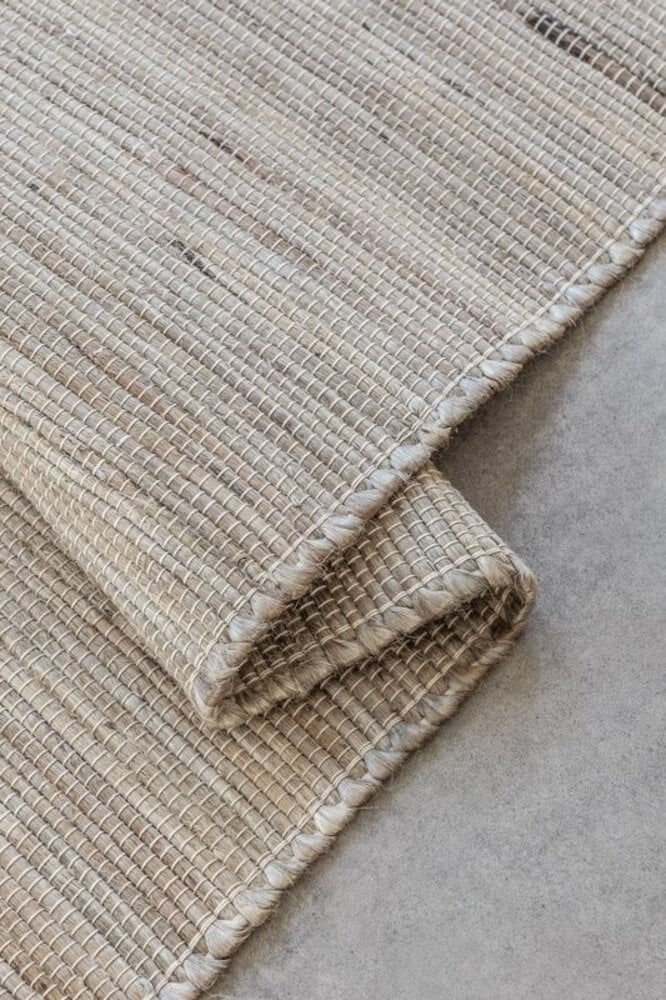 Jute Wol Katoen vloerkleed - Dhaka Taupe Jute Wol Katoen vloerkleed - Dhaka Taupe