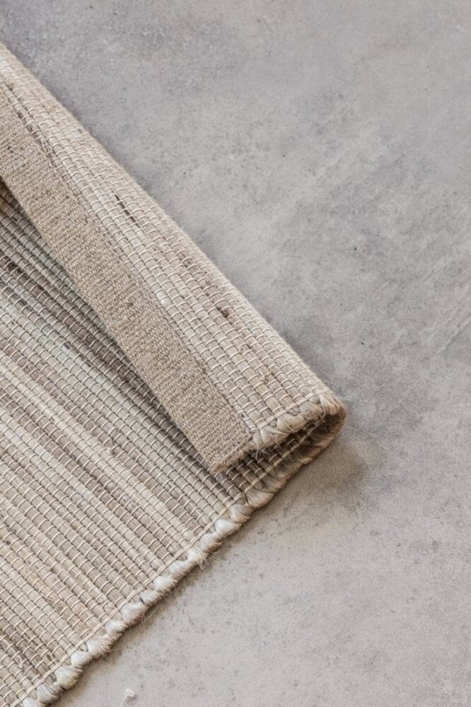 Jute Wol Katoen vloerkleed - Dhaka Taupe Jute Wol Katoen vloerkleed - Dhaka Taupe