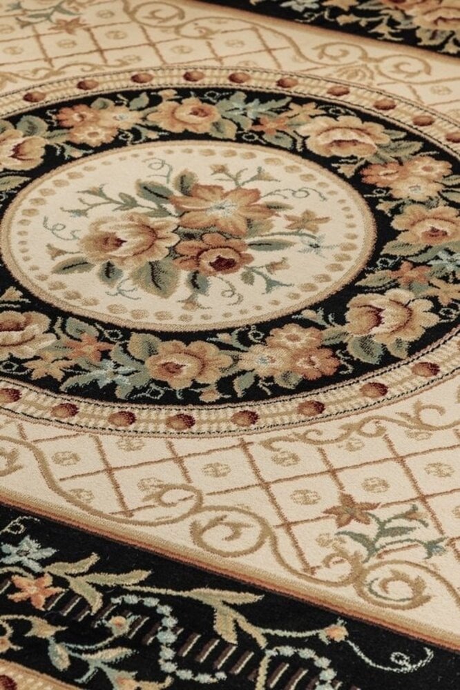 Klassiek vloerkleed - Herat Adraskan Zwart/Beige Klassiek vloerkleed - Herat Adraskan Zwart/Beige