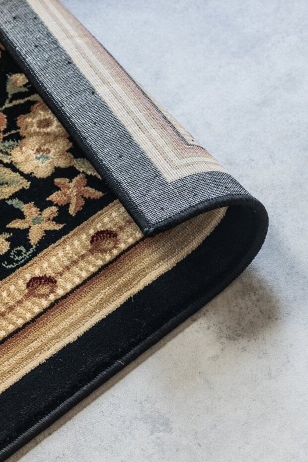 Klassiek vloerkleed - Herat Adraskan Zwart/Beige