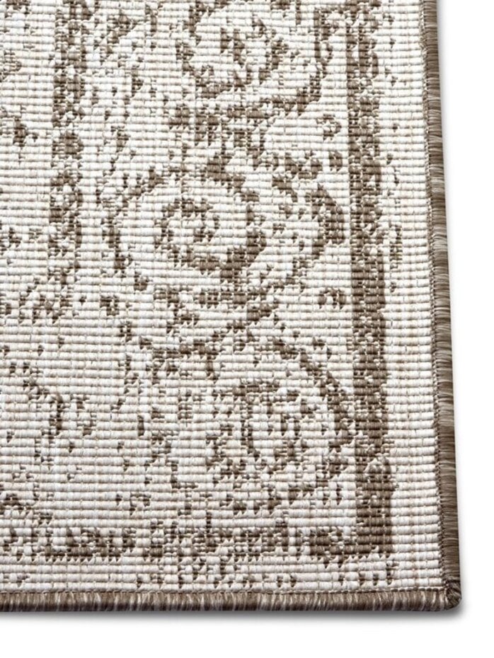 Vintage Binnen & Buitenkleed Omkeerbaar - Cebu Beige/Crème