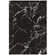 Hoogpolig vloerkleed - Marmer Design - Zwart / Crème Hoogpolig vloerkleed - Marmer Design - Zwart / Crème