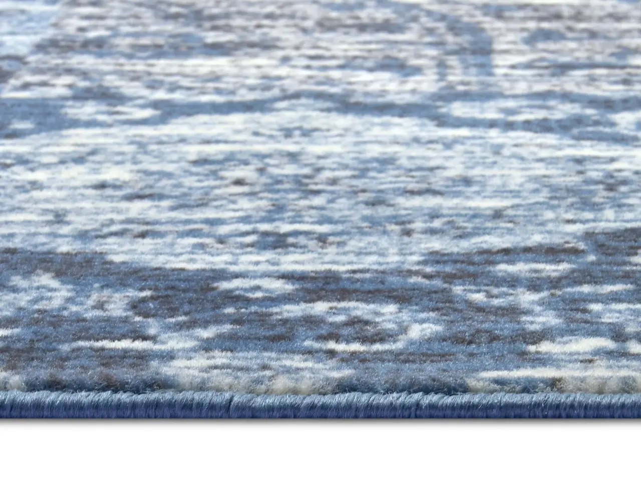 Vintage Patchwork Laagpolig vloerkleed - Gloria - Blauw Vintage Patchwork Laagpolig vloerkleed - Gloria - Blauw