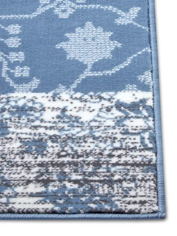 Vintage Patchwork Laagpolig vloerkleed - Gloria - Blauw Vintage Patchwork Laagpolig vloerkleed - Gloria - Blauw