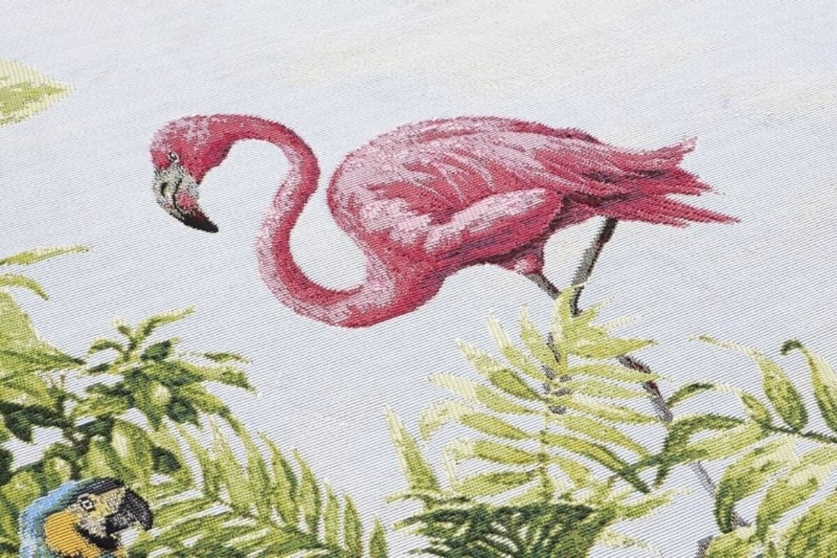 Binnen- En Buitenkleed - Tropical Flamingo & Leaves Meerkleurig