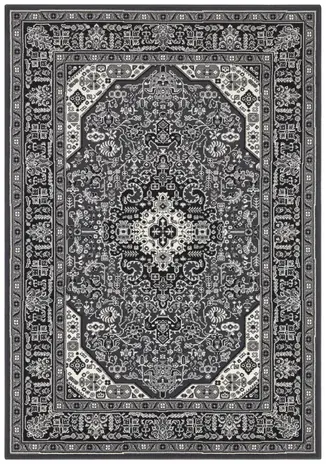 Klassiek vloerkleed - Laagpolig - Isfahan - Donkergrijs