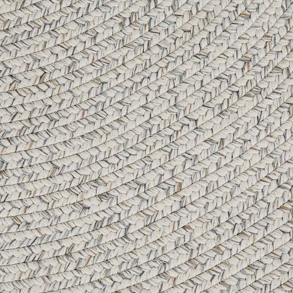 Rond Binnen- En Buitenkleed - Trenzado Wit/Grijs Rond Binnen- En Buitenkleed - Trenzado Wit/Grijs