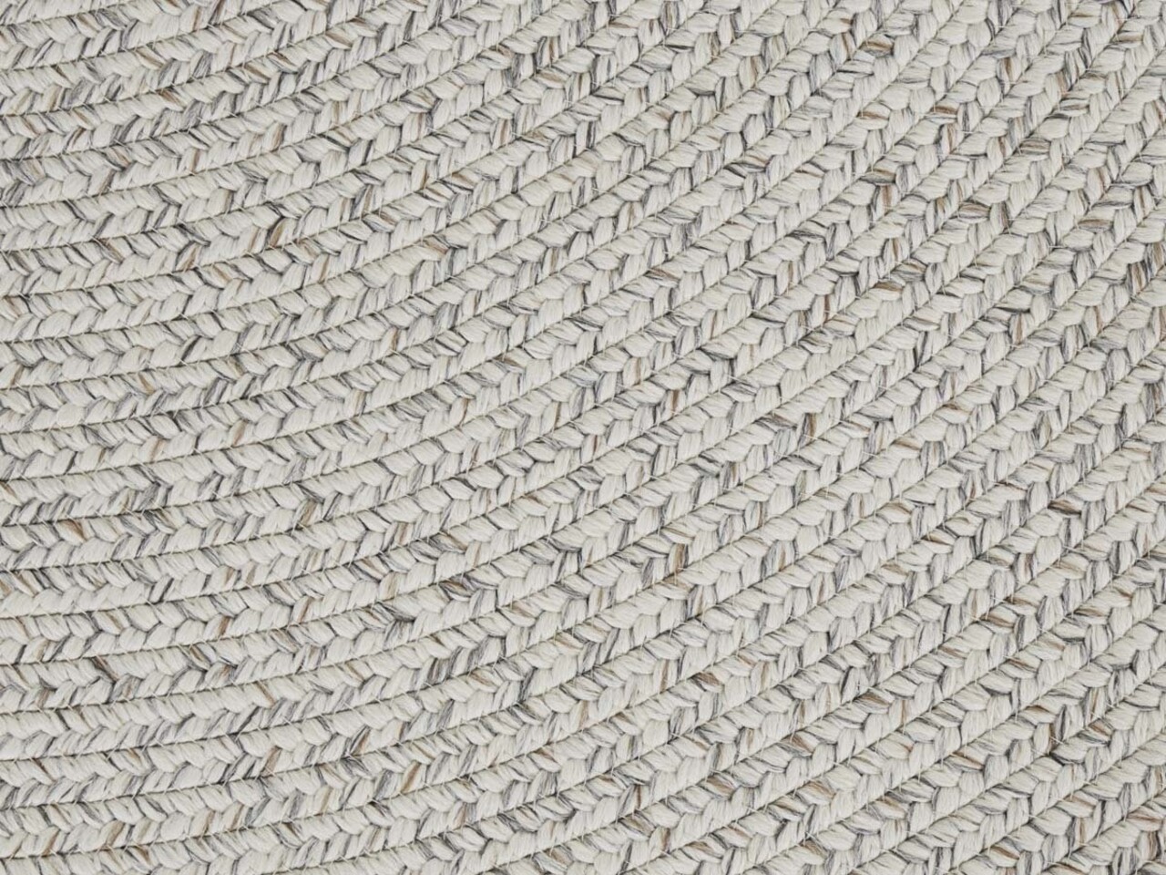 Rond Binnen- En Buitenkleed - Trenzado Wit/Grijs Rond Binnen- En Buitenkleed - Trenzado Wit/Grijs