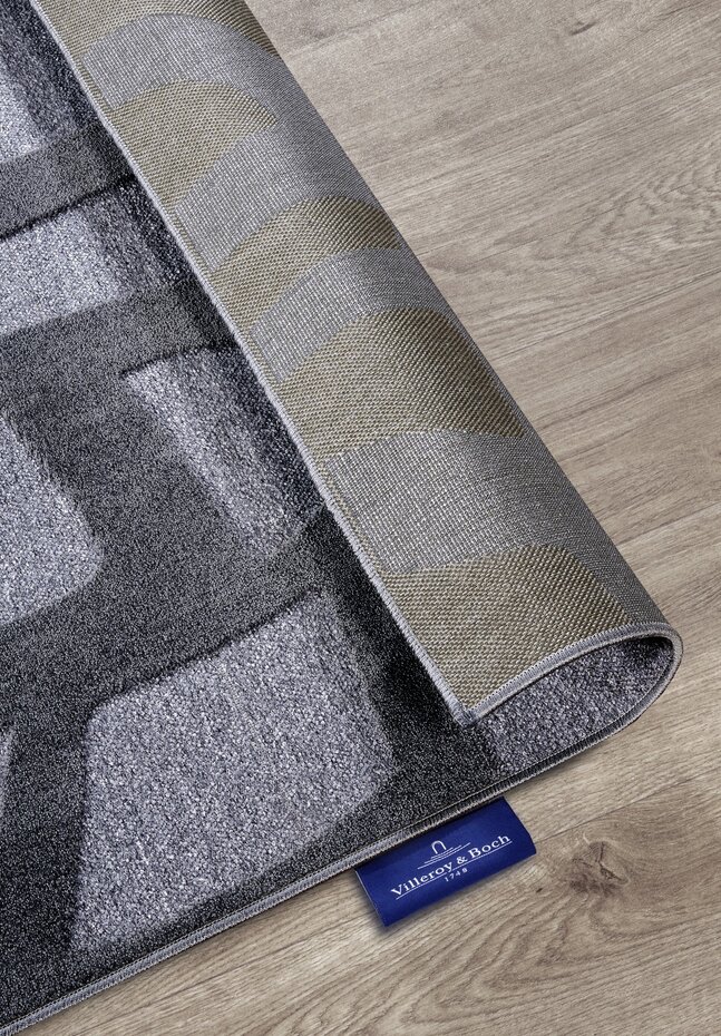 Villeroy & Boch - Laagpolig vloerkleed - Therese - Antraciet Villeroy & Boch - Laagpolig vloerkleed - Therese - Antraciet