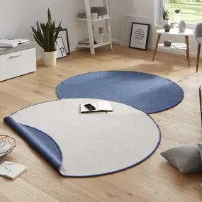 Rond Binnen & Buiten Omkeerbaar vloerkleed - Miami Blauw Rond Binnen & Buiten Omkeerbaar vloerkleed - Miami Blauw