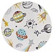 Rond Kindervloerkleed - Adventures Ruimte Crème/Multi Rond Kindervloerkleed - Adventures Ruimte Crème/Multi
