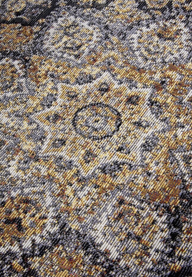 Vintage binnen- en buitenkleed - Martha Antraciet/Goud