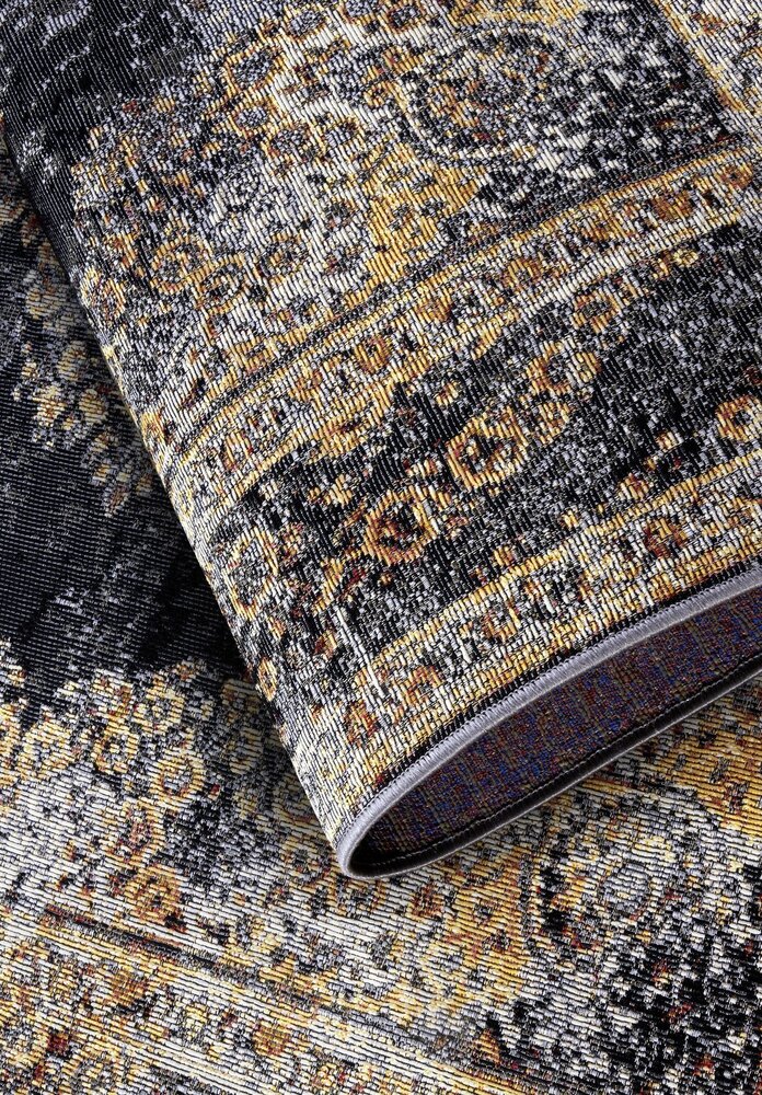 Vintage binnen- en buitenkleed - Martha Antraciet/Goud