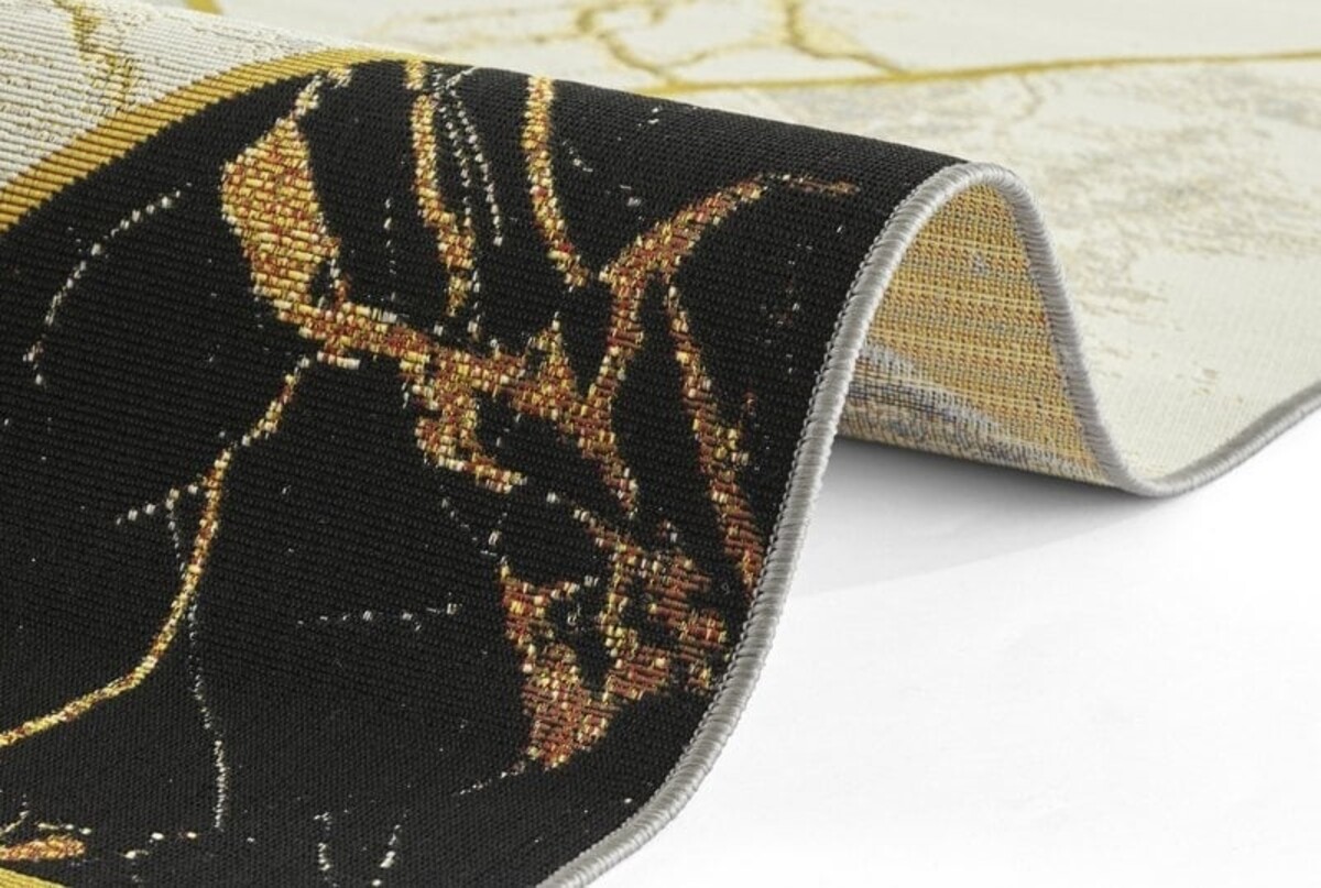 Modern Binnen- En Buitenkleed - Noble Zwart/Grijs/Goud