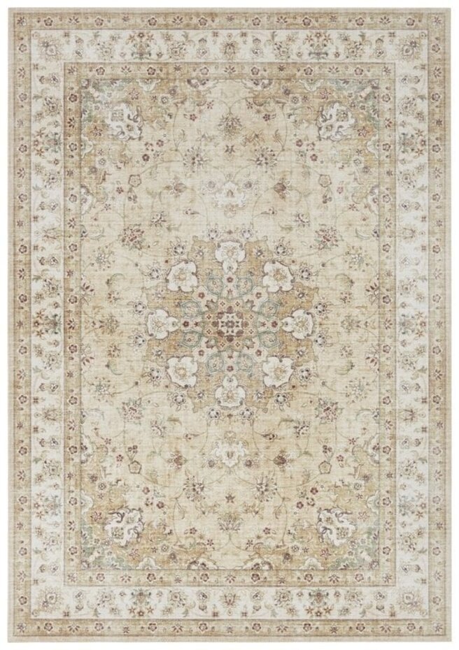 Elle Decoration - Klassieke vloerkleed - Nain - Geel