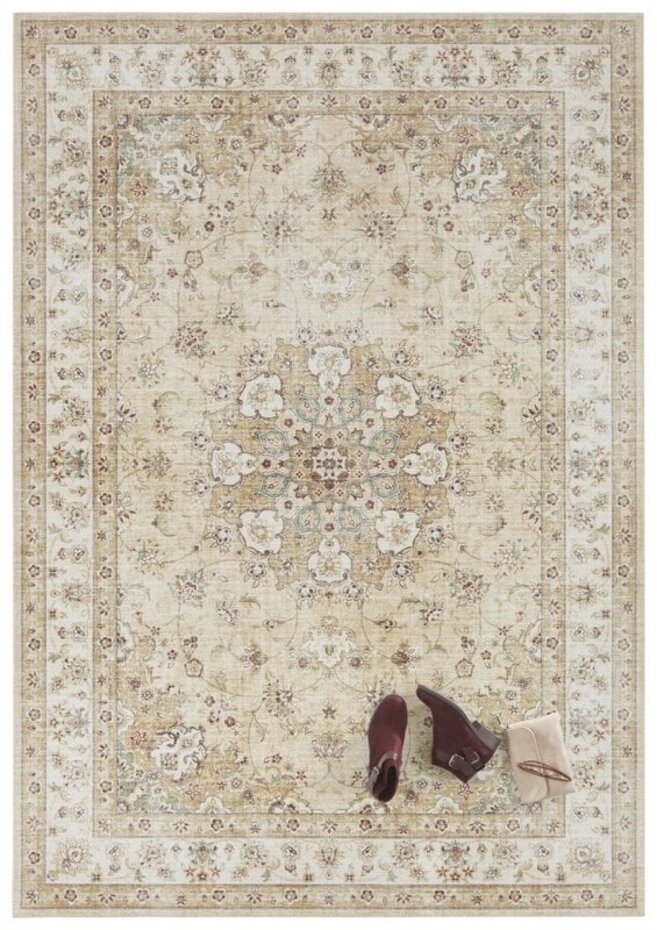 Elle Decoration - Klassieke vloerkleed - Nain - Geel