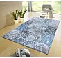 Vintage Patchwork Laagpolig vloerkleed - Gloria - Blauw
