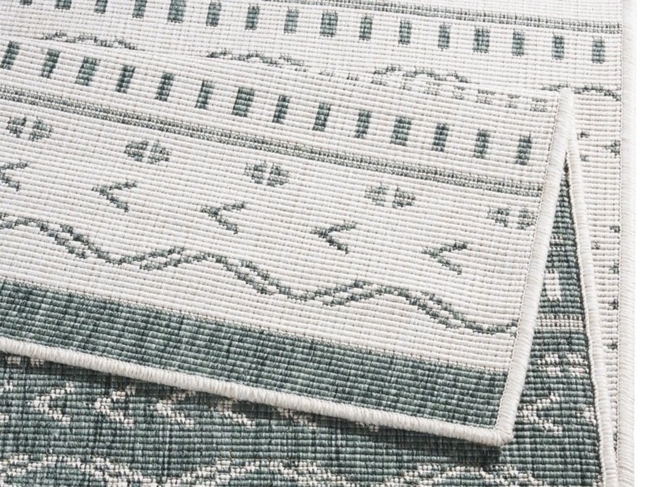 Binnen & Buitenkleed Omkeerbaar - Kuba Groen/Crème Binnen & Buitenkleed Omkeerbaar - Kuba Groen/Crème