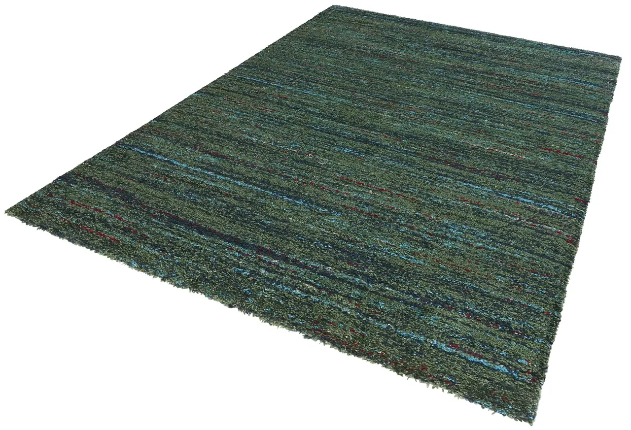 Hoogpolig vloerkleed - Nomadic Chic Groen/Blauw Hoogpolig vloerkleed - Nomadic Chic Groen/Blauw