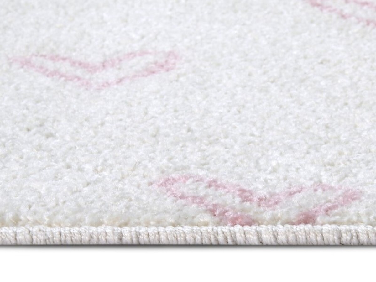 Kindervloerkleed - Adventures Hartjes Crème/Roze Kindervloerkleed - Adventures Hartjes Crème/Roze