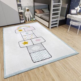 Kindervloerkleed - Adventures Bouncy Blauw Kindervloerkleed - Adventures Bouncy Blauw