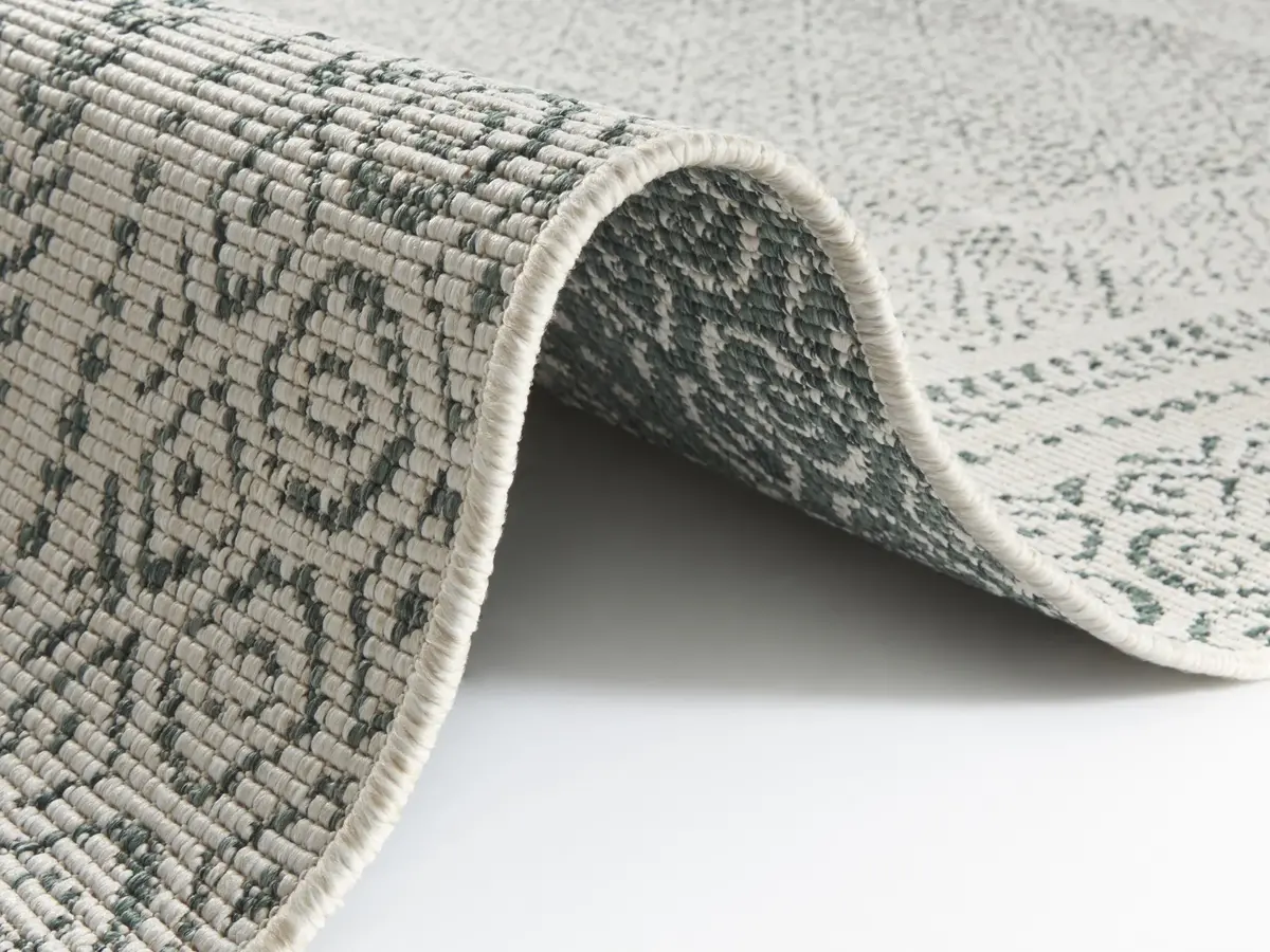 Omkeerbaar Binnen - En Buitenkleed - Vintage Retro Groen