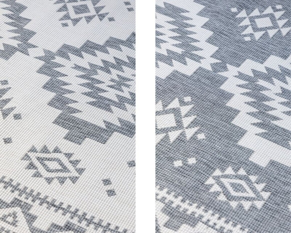 Elle Decoration - Binnen & Buitenkleed - Omkeerbaar - Gemini - Zilver