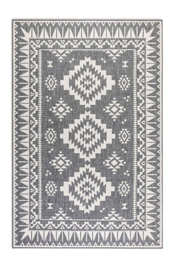 Elle Decoration - Binnen & Buitenkleed - Omkeerbaar - Gemini - Zilver