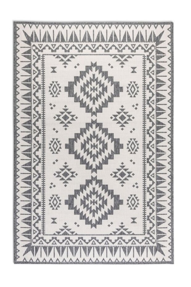 Elle Decoration - Binnen & Buitenkleed - Omkeerbaar - Gemini - Zilver
