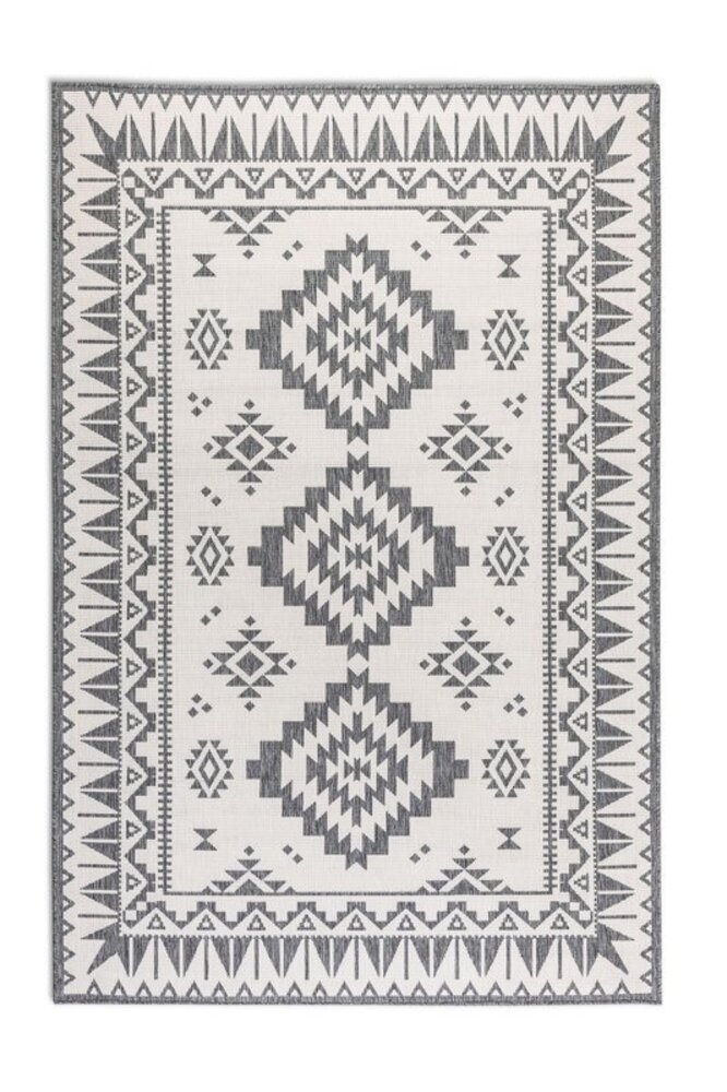 Elle Decoration - Binnen & Buitenkleed - Omkeerbaar - Gemini - Zilver