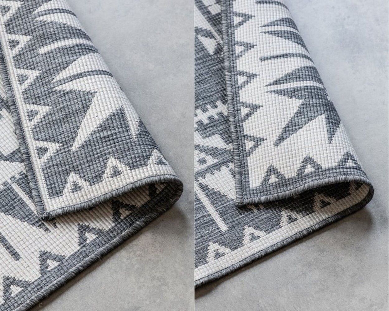 Elle Decoration - Binnen & Buitenkleed - Omkeerbaar - Gemini - Zilver