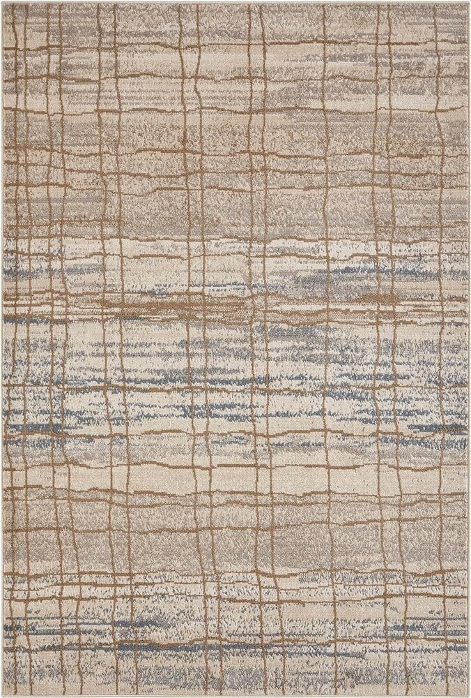 Modern vloerkleed - Jord Crème/Blauw Modern vloerkleed - Jord Crème/Blauw