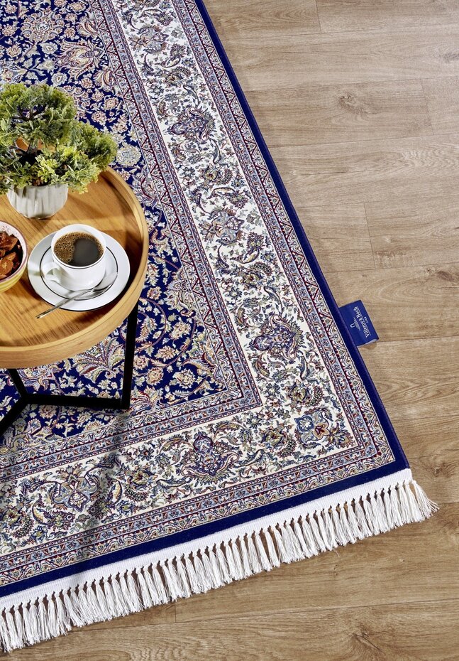 Villeroy & Boch - Klassiek Laagpolig vloerkleed - Alfred -Blauw / Crème