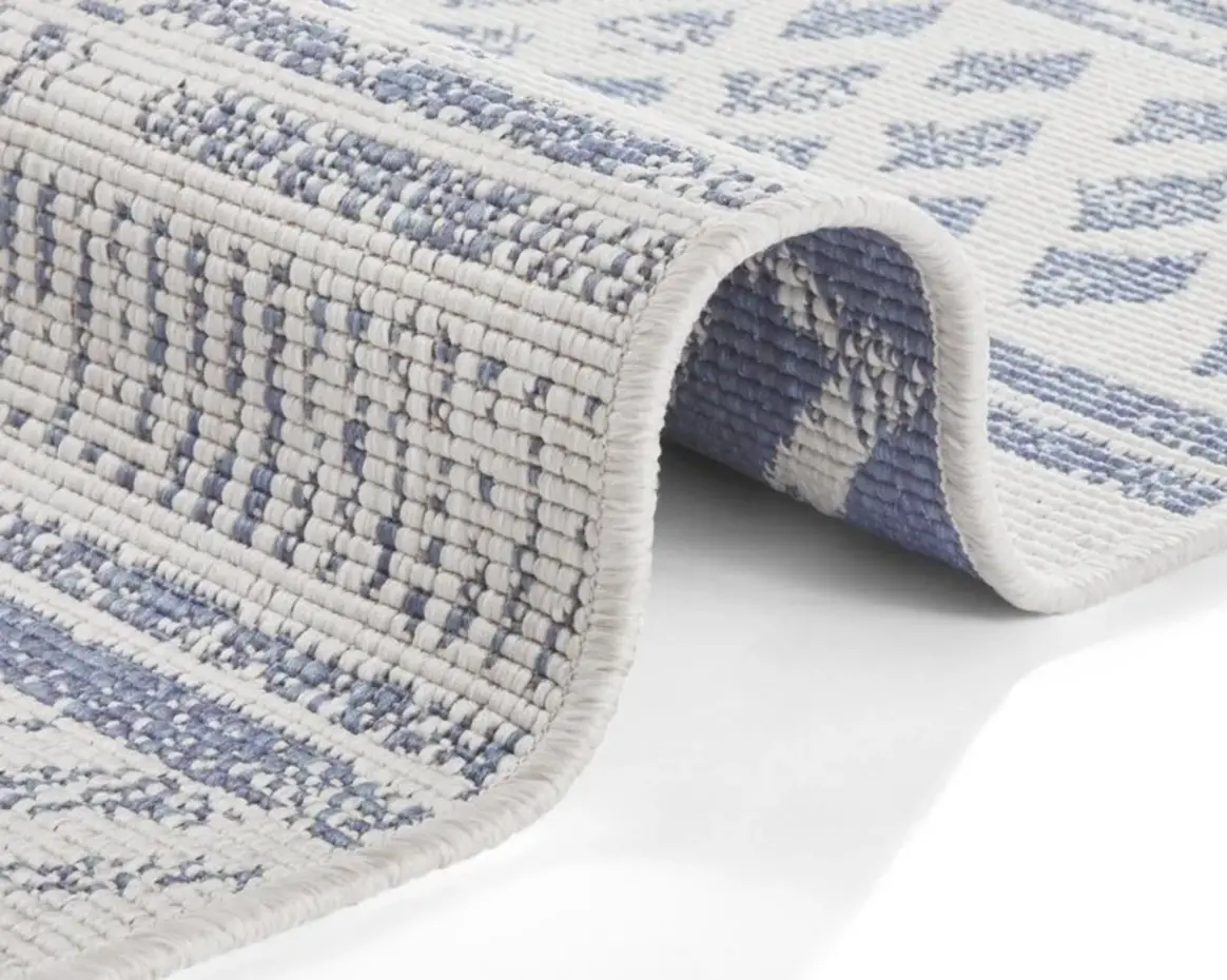 Binnen & Buitenkleed Omkeerbaar - Biri Blauw/Crème Binnen & Buitenkleed Omkeerbaar - Biri Blauw/Crème